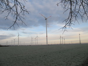 Streumener Windpark im Winter